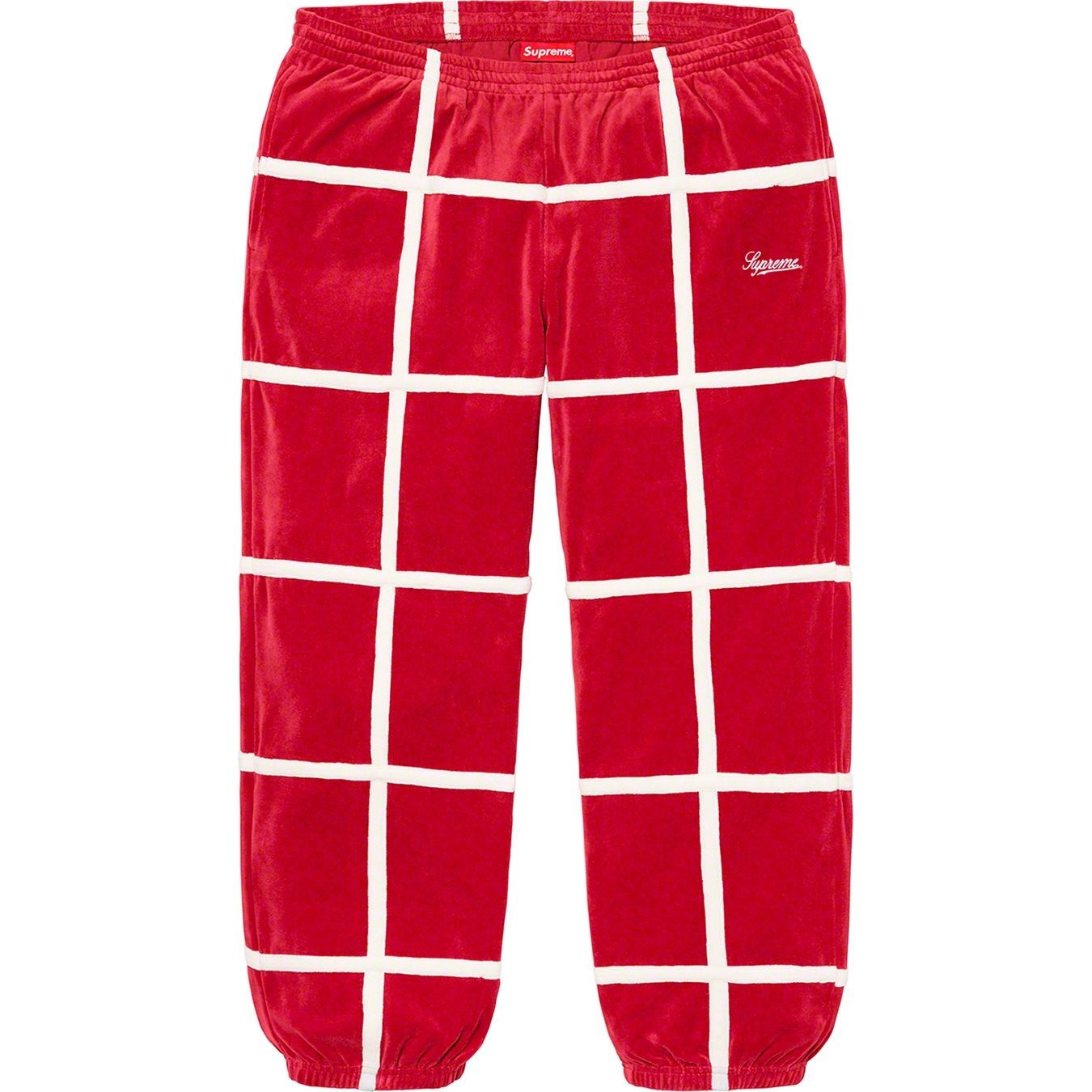 Grid Taping Velour Pant view 4